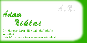 adam niklai business card